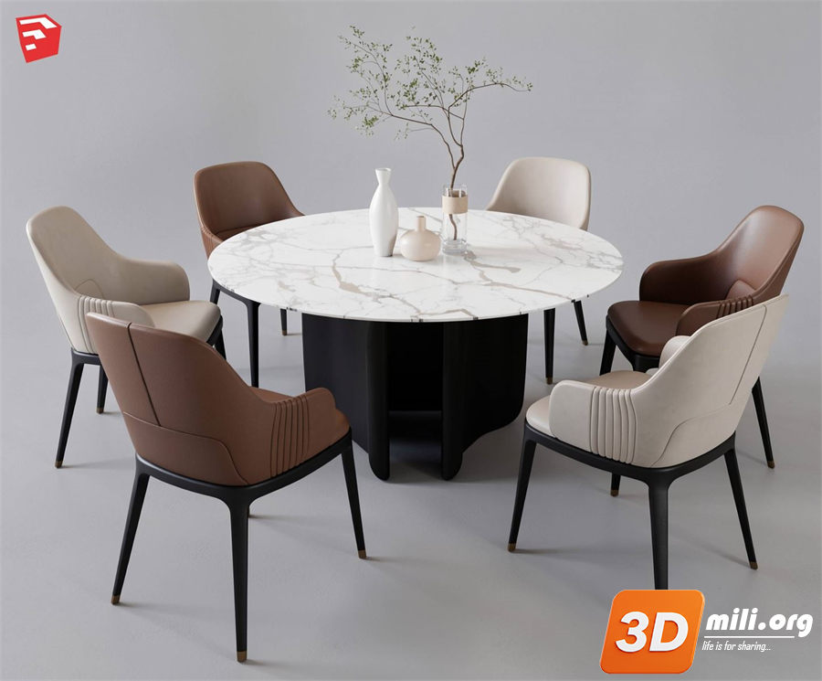 Dining Table Set Skp Files